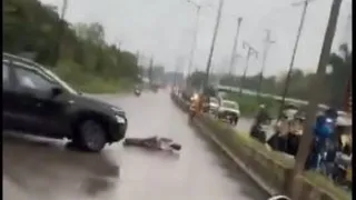 Thane: SUV Drags Man, Rams Into Another Car With Women, Children | Watch Viral Video